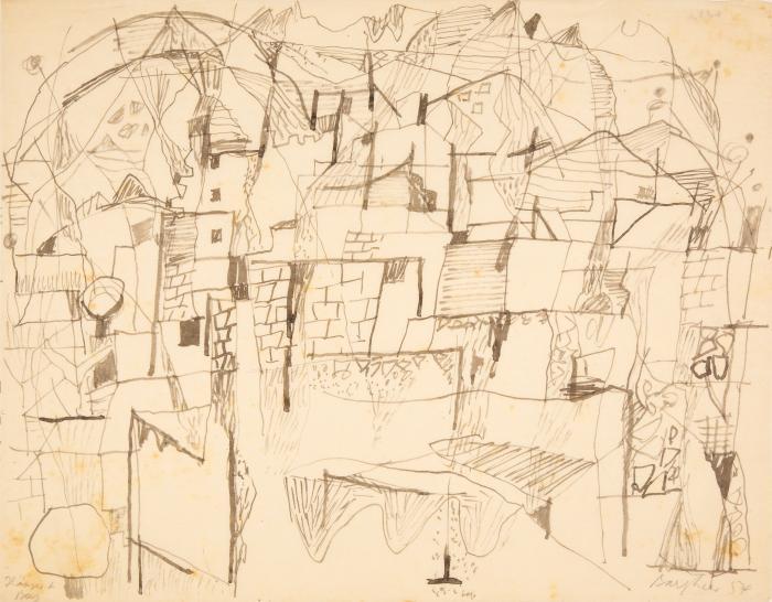 Ohne Titel 1947 / Häuser + Berg 1954