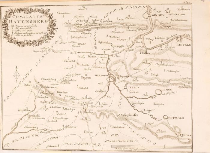Diplomatische Geschichte der alten Grafen von Ravensberg mit einer Geschlechtstafel, Landkarte und Sammlung von CXXXXIX Urkunden. 2 Tle. in 1 Bd.