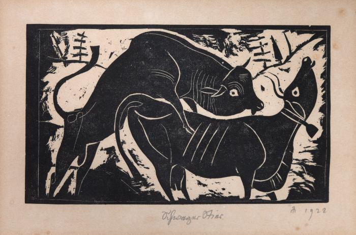 Schwarzer Stier (zu: Die Schaffenden, Jg. 4, 1923, 2. Mappe)