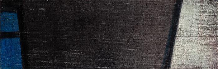 Ohne Titel - Violett auf Hellgrau und Blau