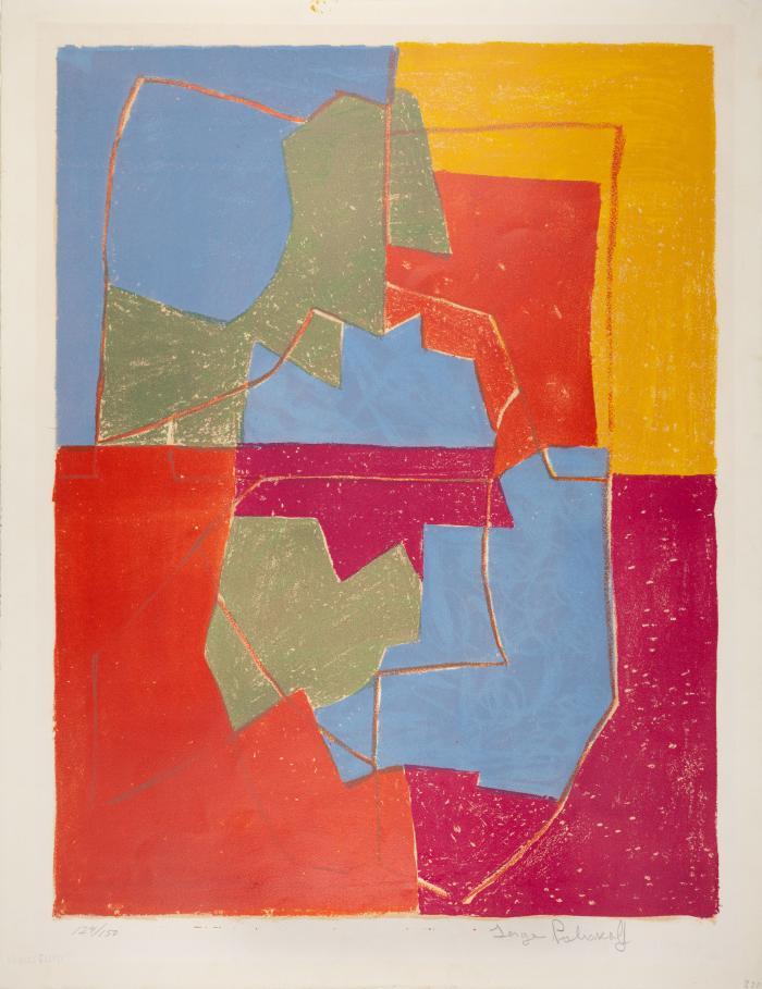 Composition rouge, verte, bleue et jaune (Komposition in Rot, Grün, Blau und Gelb)