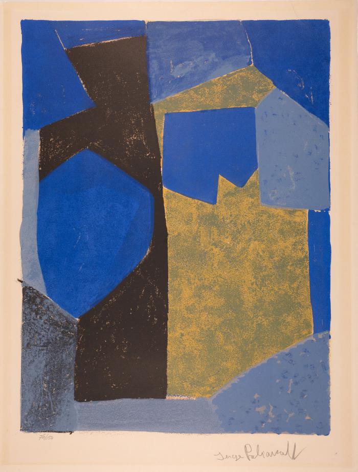 Composition bleue, noire et jaune (Komposition in Blau, Schwarz und Gelb)
