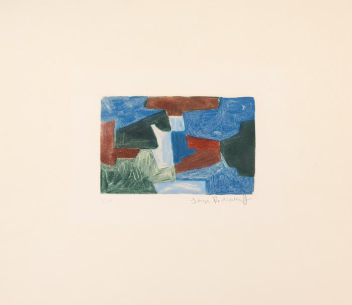 Composition bleue, verte et brune (Komposition in Blau, Grün und Braun)