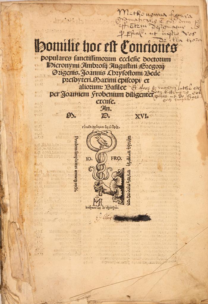 (Paulus Diaconus): Homilie hoc est Conciones populares sanctissimorum ecclesie doctorum. 2 Tle. in 1 Bd.