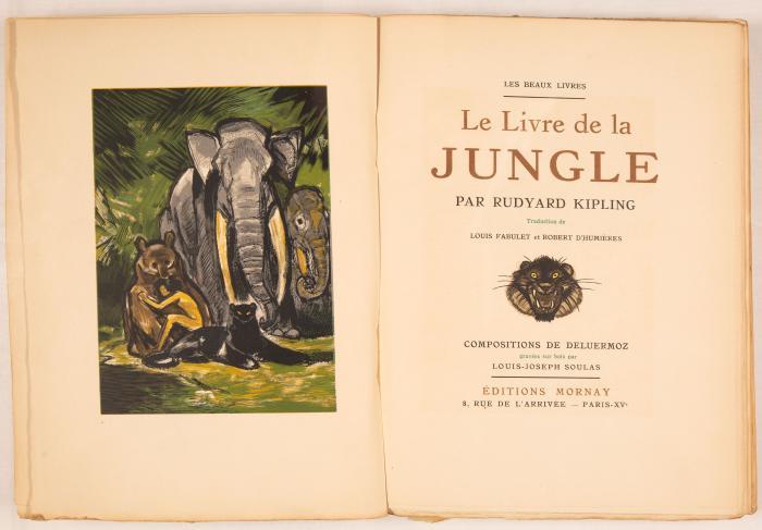 RUDYARD KIPLING
Le livre de la jungle / Le second livre. Traduction de Louis Fabulet et Robert d'Humières. 2 Bde.