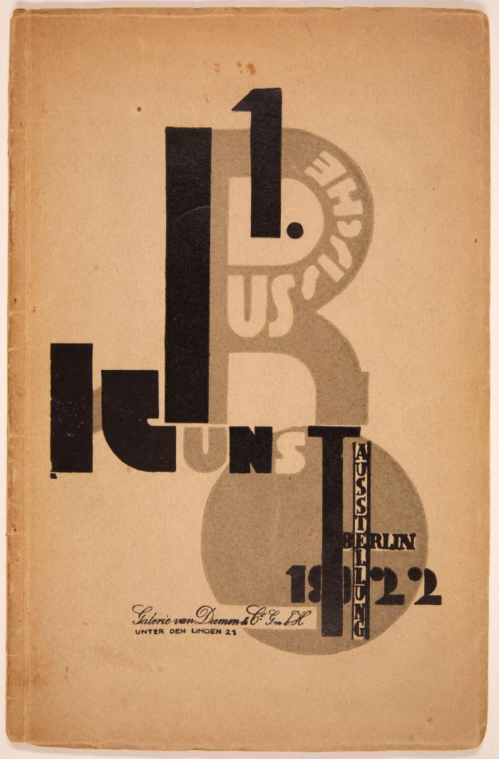 Erste russische Kunstausstellung Berlin 1922. Berlin: Galerie von Diemen 1922.