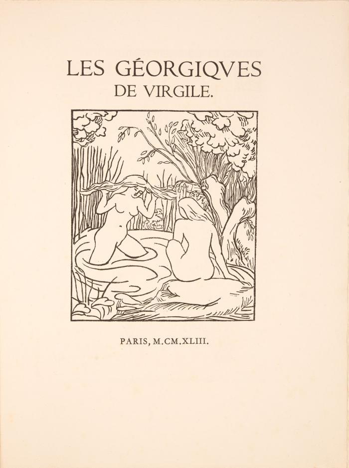 ARISTIDE MAILLOL
VERGIL (PUBLIUS VERGILIUS MARO): Les Géorgiques. Texte Latin et version française de l’Abbé Jacques Delille. 2 Bde.
