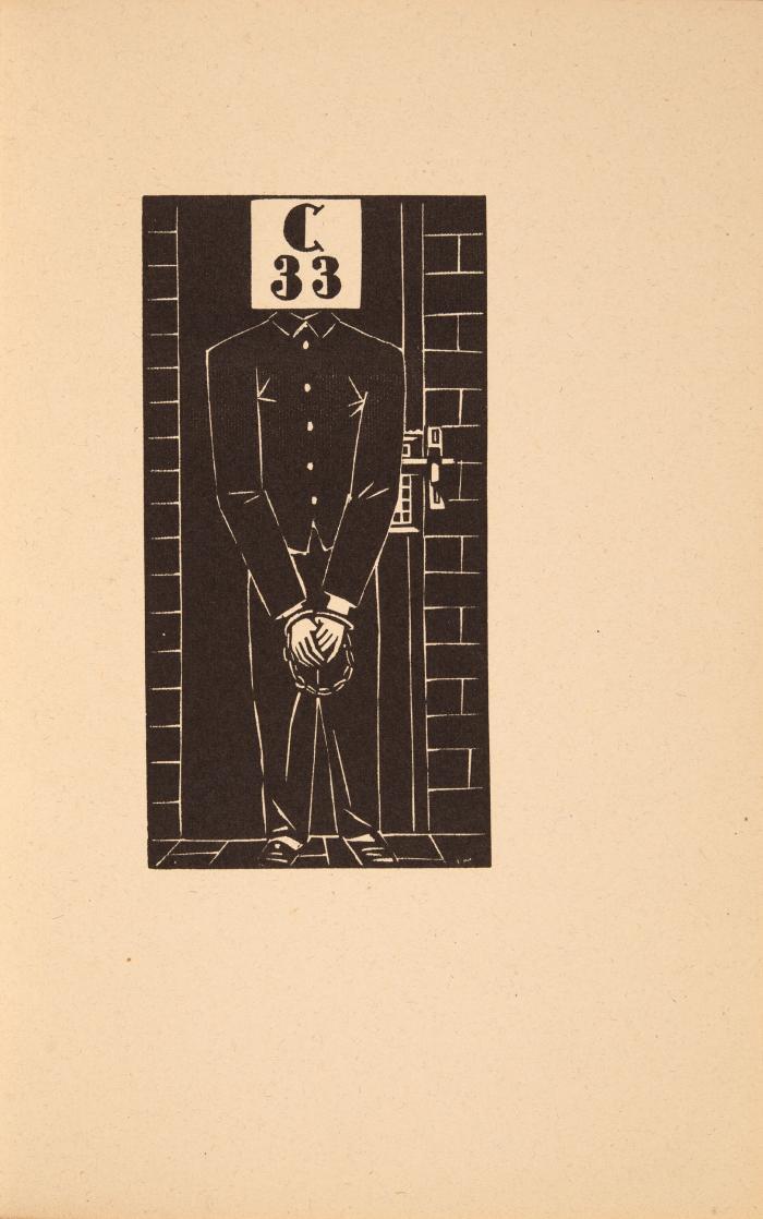 FRANS MASEREEL
OSCAR WILDE: The Ballad of the Reading Goal. München: Drei Masken (1924). 27,5 x 17 cm.