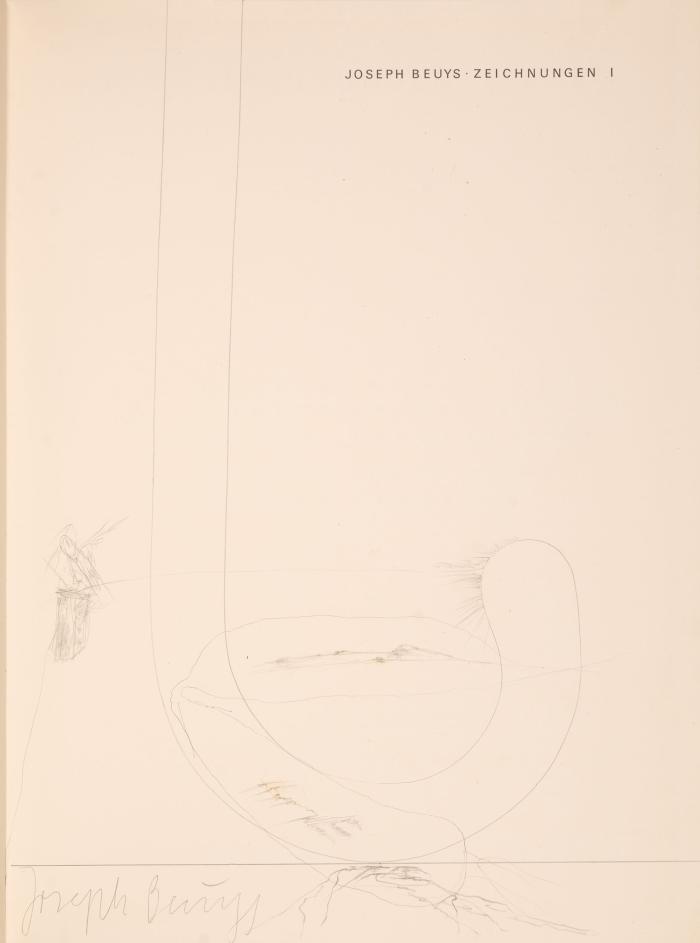 JOSEPH BEUYS
Zeichnungen 1947-59 I. Gespräch zwischen Joseph Beuys und Hagen Lieberknecht. Geschrieben von Joseph Beuys.