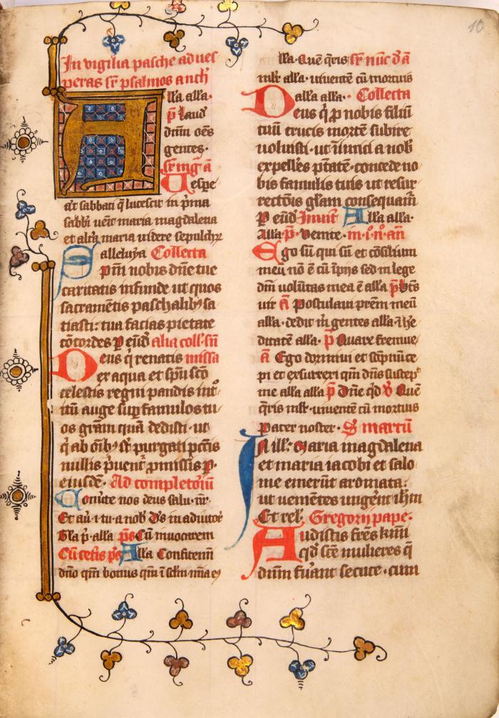 Breviarium. Lateinische Handschrift auf Pergament. Niederlande, 15. Jahrhundert.