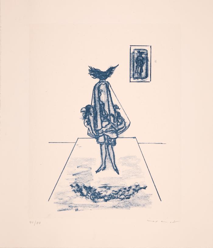 MAX ERNST
JEAN TARDIEU: Le parquet se soulève. Avec six lithographies originales de Max Ernst. Vaduz: Edition Brunidor, Edition Apeïros 1973.