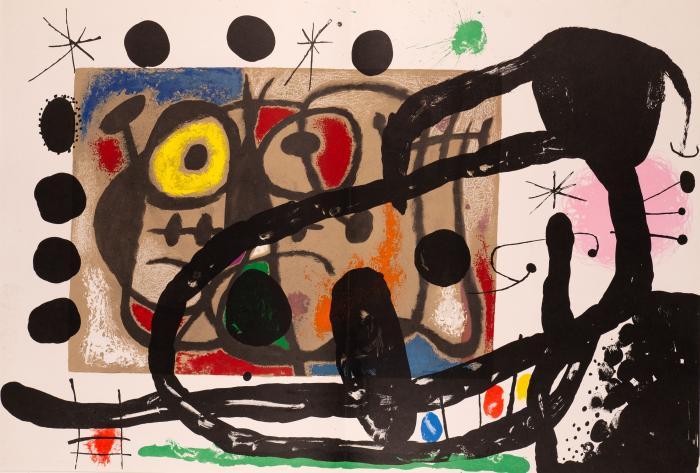 MIRÓ. - DERRIERE LE MIROIR 
4 Hefte: Nr. 29/30, 151/152, 169 und 203; Dazu zwei unvollständige Hefte: Nr. 125/126; 151/152.
