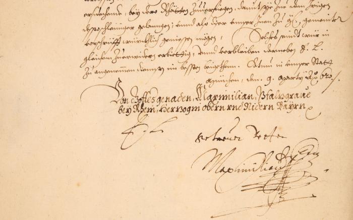 MAXIMILIAN I., HERZOG VON BAYERN (1573 München - 1651 Ingolstadt)