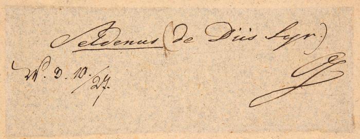 J. W. v. Goethe. Eigenh. Schriftstück mit U. W(eimar), 3.X.1827.