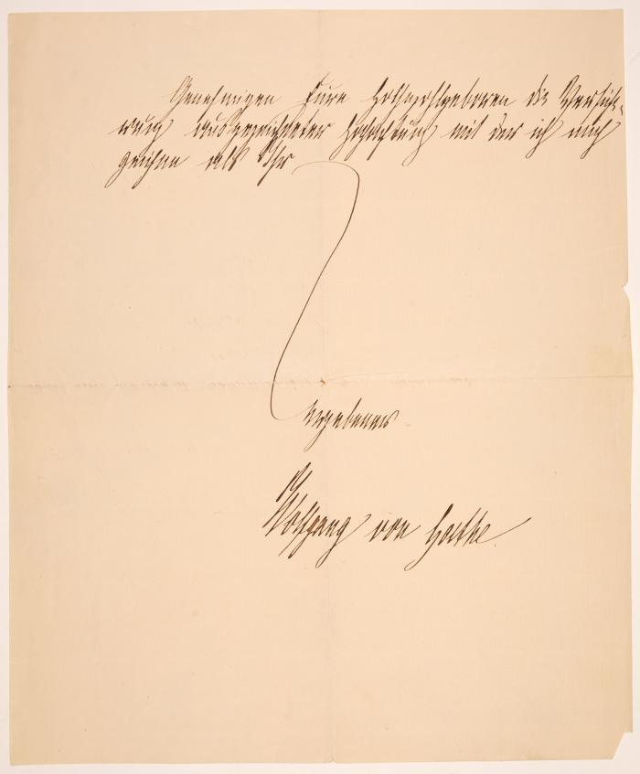 GOETHE, WOLFGANG MAXIMILIAN VON (1820 Weimar - 1883 Leipzig)