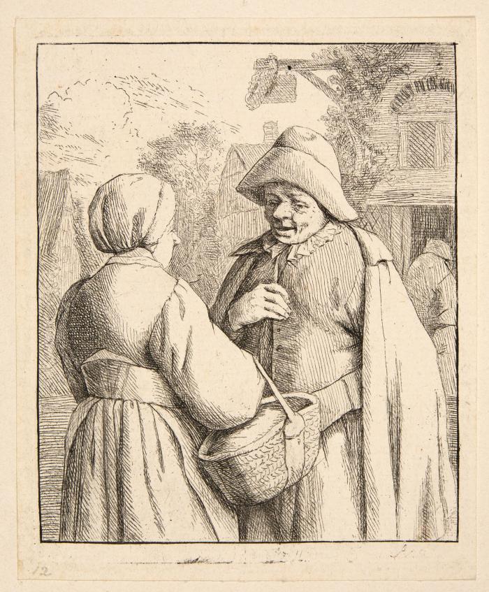 Mann und Frau in Unterhaltung c. 1671 / Die verlangte Puppe 1679