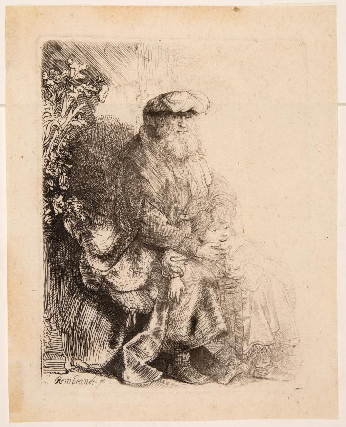 Abraham, Isaak liebkosend