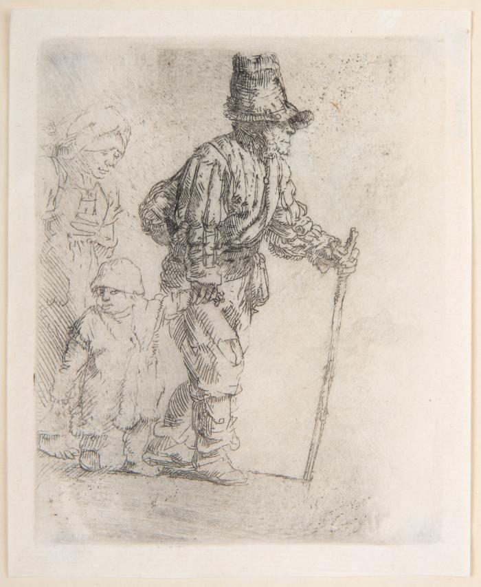 Bauernfamilie auf Wanderschaft