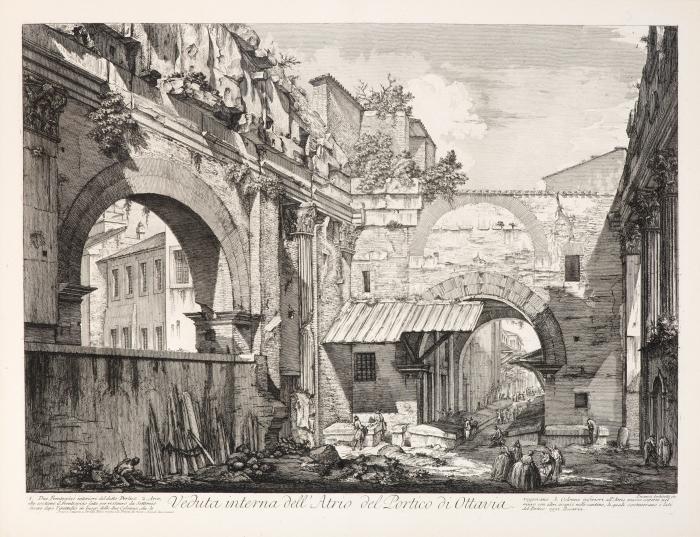 Veduta interna dell' Atrio del Portico di Ottavia