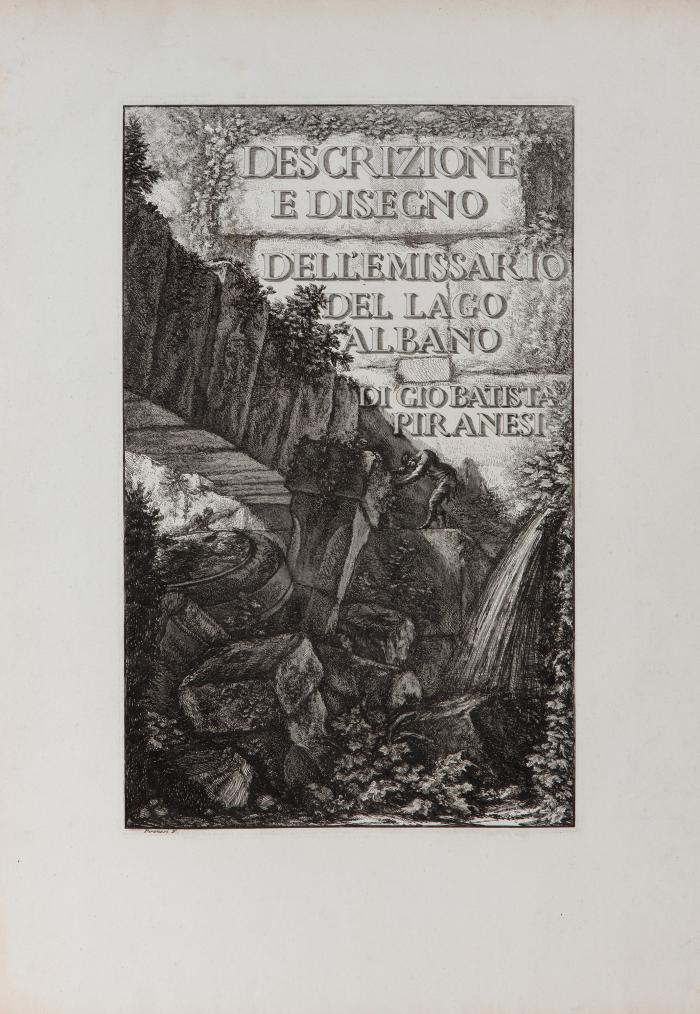Descrizione e Disegno dell’Emissario del Lago Albano