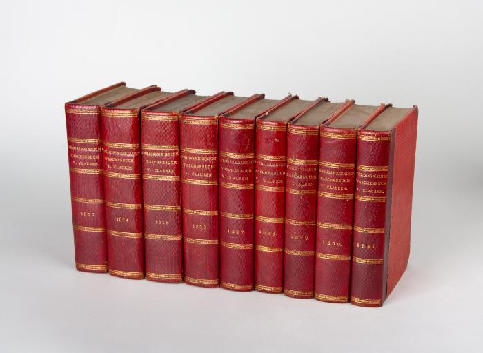 H. Clauren (Hrsg.), Vergissmeinnicht. Ein Taschenbuch für 1822 (und 1824 bis 1831). 9 Bde. Leipzig 1822-31.