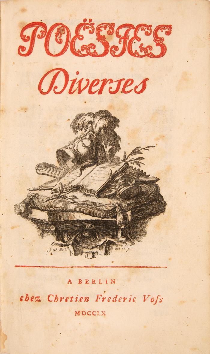 (Friedrich II., König von Preußen): Poësies diverses.
