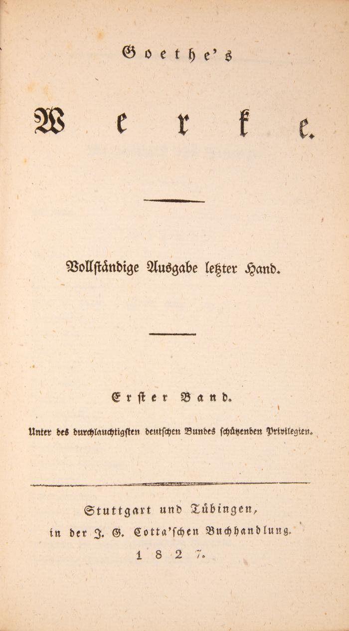 Werke. Vollständige Ausgabe letzter Hand. 60 Bände in 30; Inhaltsverzeichnis von C. Th. Musculus. Zus. 31 Bde.