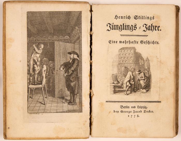 J. H. Jung-Stilling, 4 Werke (3 in ersten Ausgaben): Jugend / Jünglings-Jahre / Wanderschaft / Häusliches Leben. Berlin u. Leipzig 1777-89.