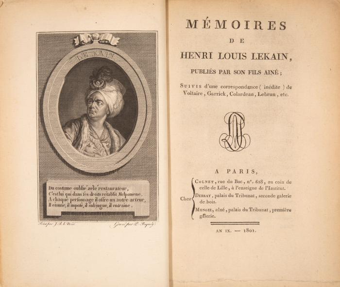 H. L. Lekain, Mémoires. Paris 1801.
