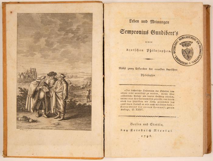 F. Nicolai, Geschichte eines dicken Mannes. 2 Bde. Berlin u. Stettin 1794. - Dazu: Ders.: Leben und Meinungen Sempronius Gundibert's. Berlin u. Stettin 1798.