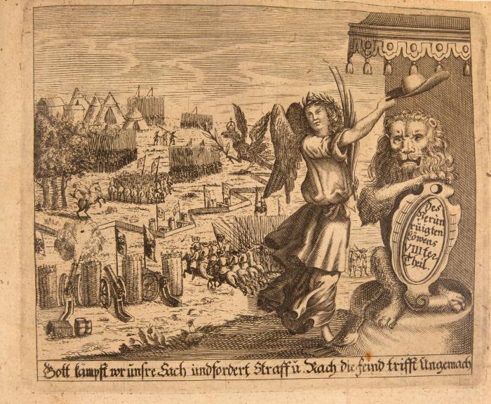 (Grybius, Johannes): Des verunruhigten Holländischen Löwens achter Theil (von 12). Mehrentheils aus Niederländischer Sprach ins Hochteutsche übersetzet (von Joh. Chr. Beer).