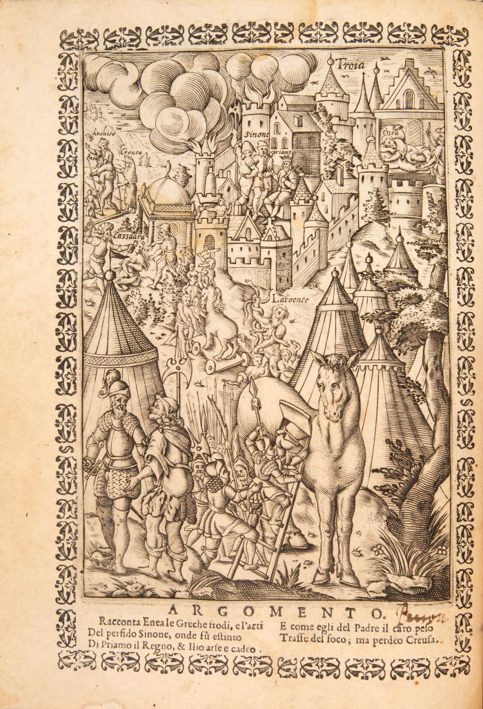 L’Eneide ... del commendatore Annibal Caro con l’aggionta delli Argomenti, & le figure in Rame.