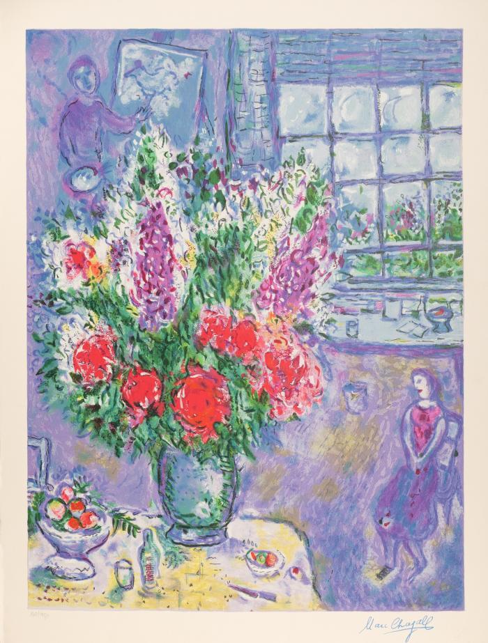 Autoportrait avec Bouquet de Fleurs