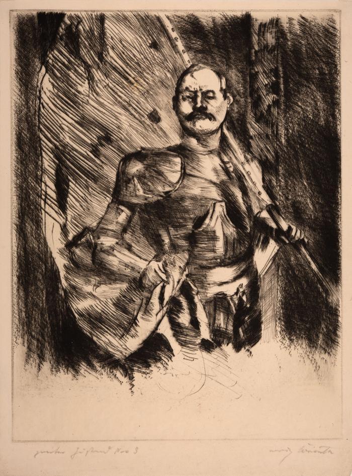 Der Fahnenträger (Selbstbildnis)