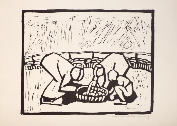 Ohne Titel (Kartoffelernte, um 1911) / Steinklopfer