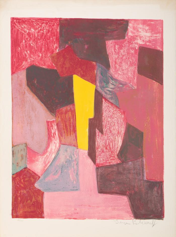 Composition rouge, carmin et jaune (Komposition in Rot, Karminrot und Gelb)