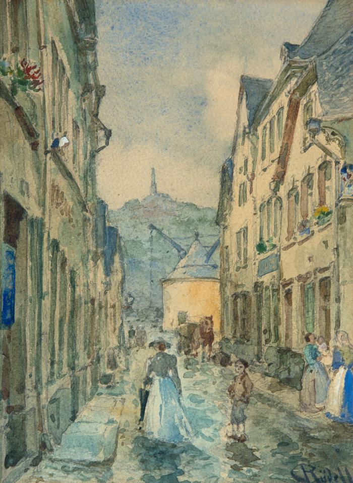 Die Krahnengasse in Trier / Zwei Ansichten der Mariensäule bei Trier