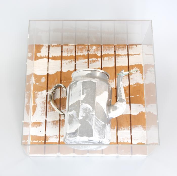 Ohne Titel (Kaffeekanne, aus der Serie: Objekt-Collagen)