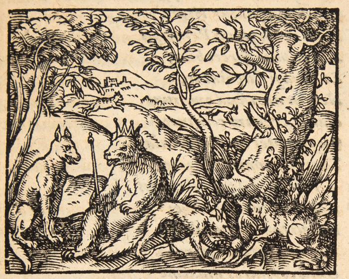 Speculum vitae aulicae. De admirabili fallacia et astutia vulpeculae Reinikes libri quatuor, nunc primum ex idiomate Germanico latinitate donati. Frankfurt a. M.: Nikolaus Basse für Sigmund Feyerabend 1574.
