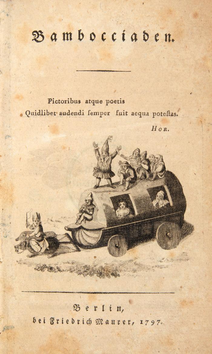 (Bernhardi, Joh. Chr. Aug. Ferdinand): Bambocciaden. 2 Bde (von 3)  in 1 Bd.