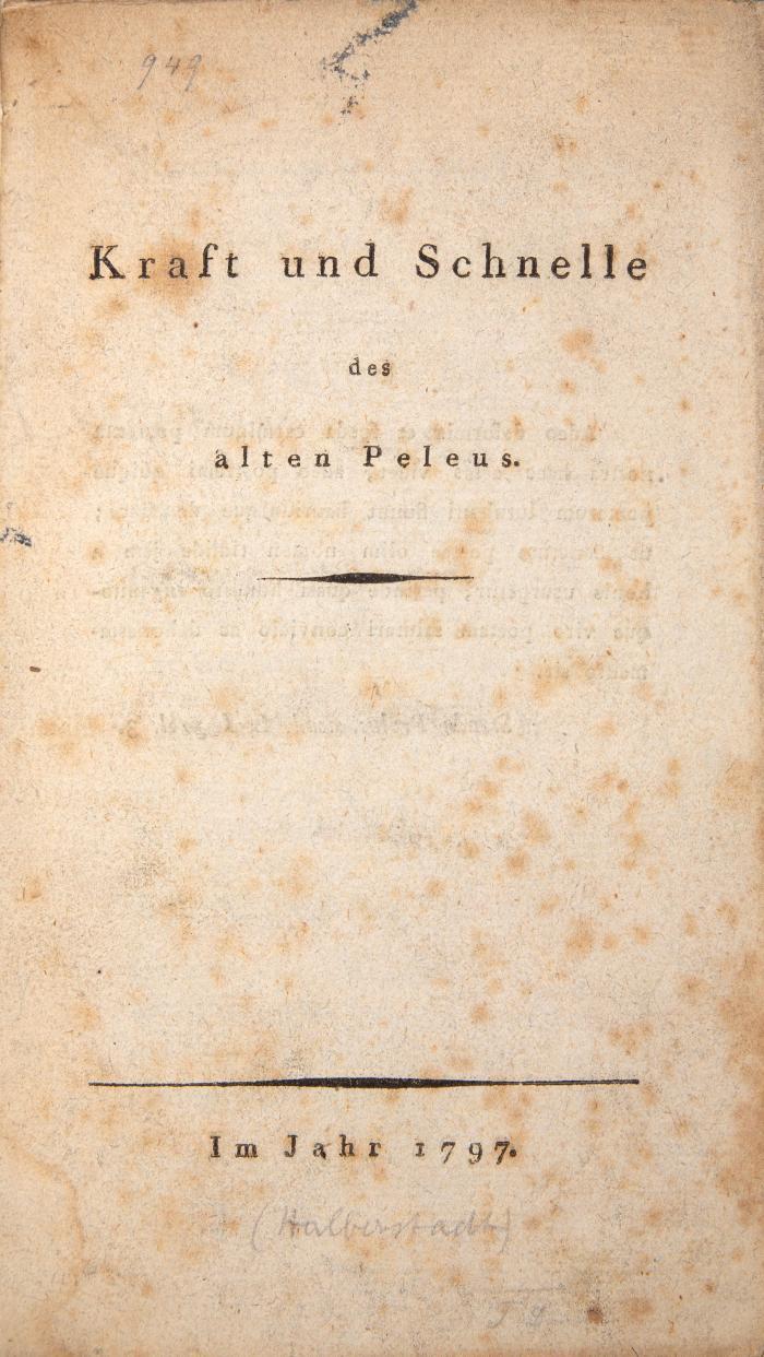 Kraft und Schnelle des alten Peleus.