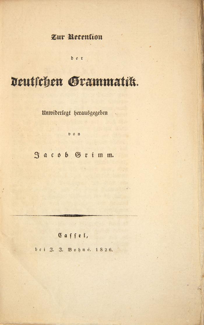 Zur Recension der deutschen Grammatik. Unwiderlegt herausgegeben.