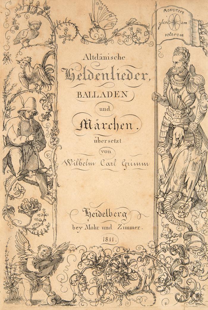3  Werke über Heldenlieder und germanische Runen, erschienen  1811-21.