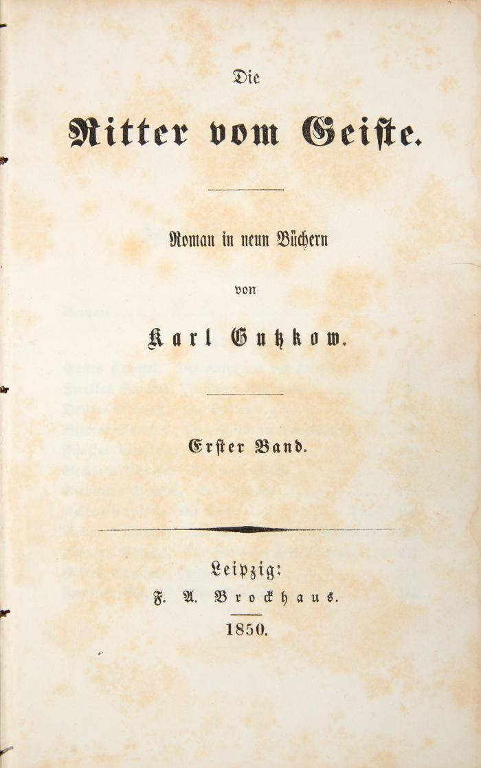 Die Ritter vom Geiste. Roman in neun Büchern. 9 Bde.