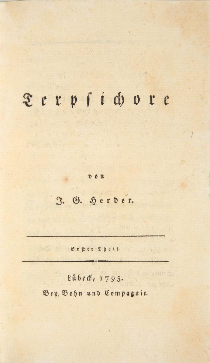 Terpsichore. 3 Teile in 3 Bänden.