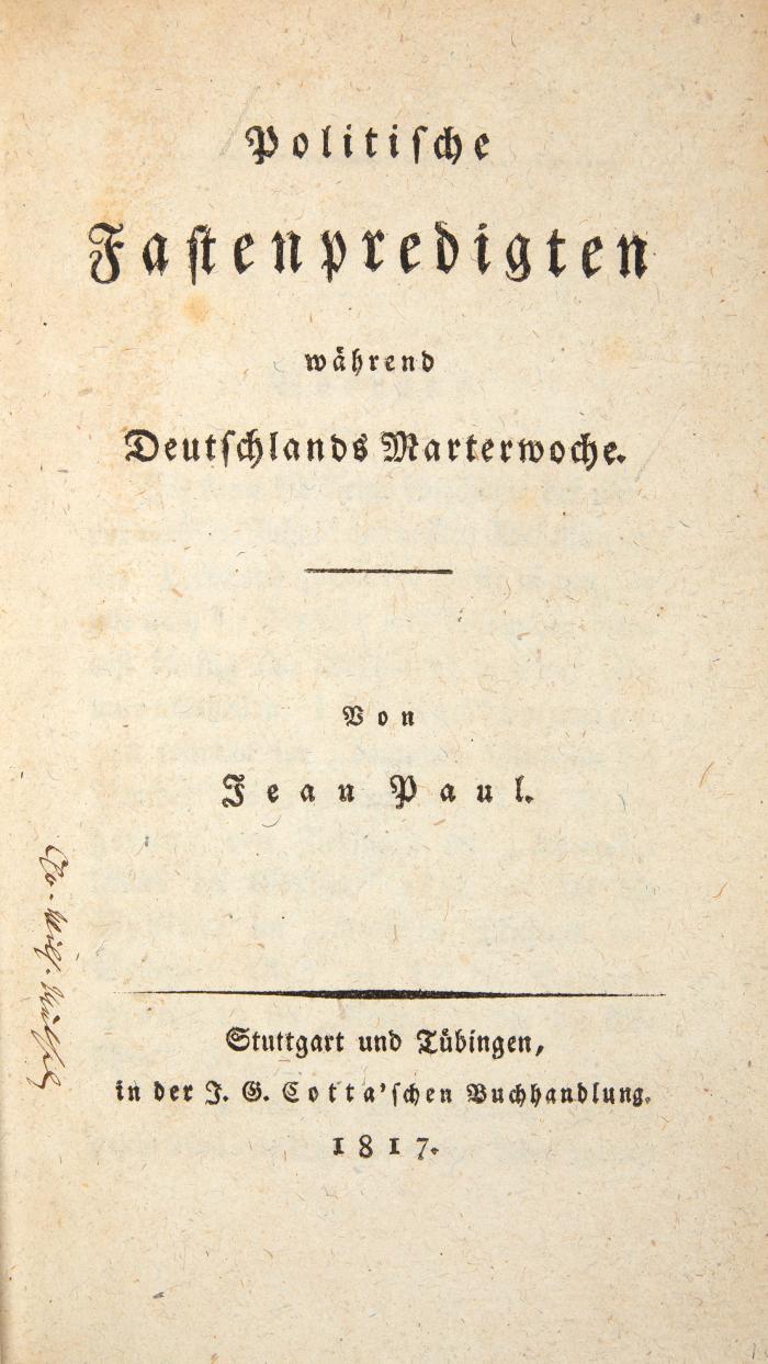 Politische Fastenpredigten während Deutschlands Marterwoche.