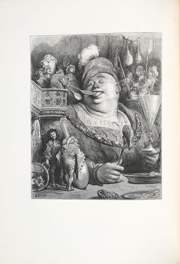 GUSTAVE DORÉ
Oeuvres de Rabelais. Texte collationné sur les Éditions originales. Avec une vie de l’auteur, des notes et un glossaire. 2 Bde.