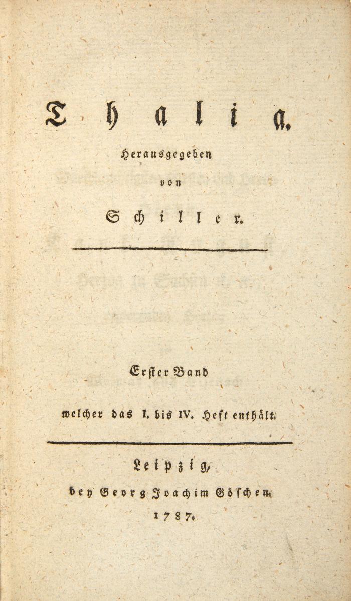 Thalia. 12 Hefte in 3 Bdn. / Neue Thalia 4 Hefte in 2 Bdn.