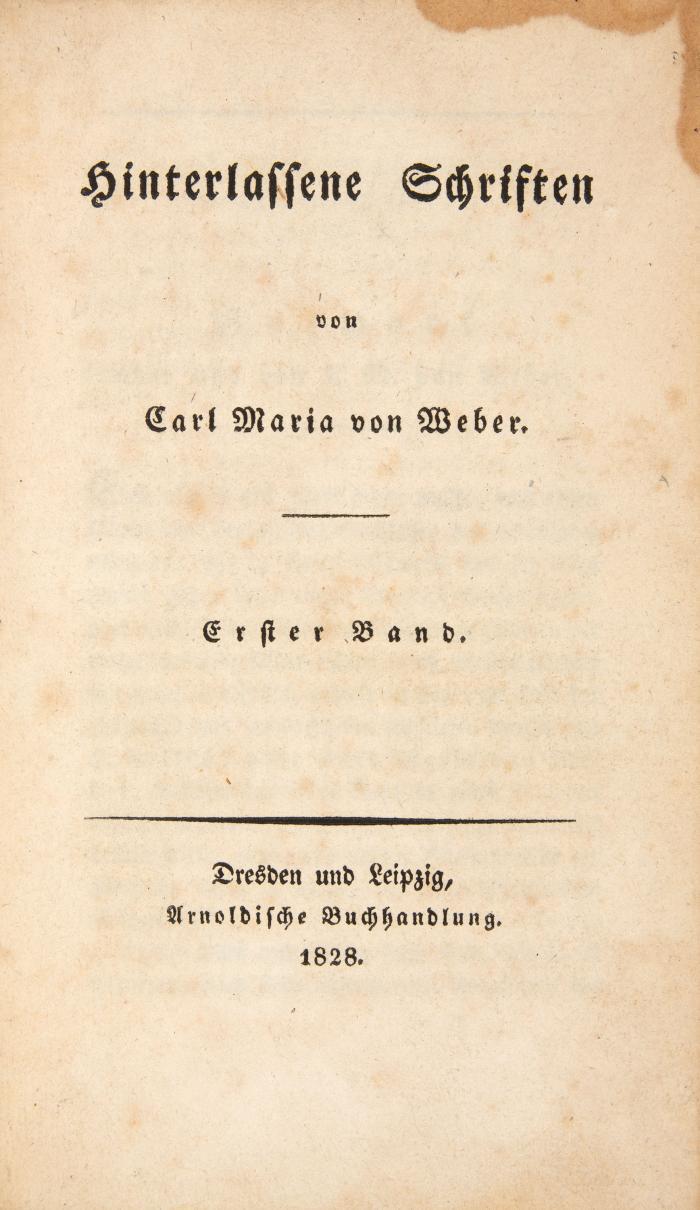 Hinterlassene Schriften. 3 in 1 Bd.