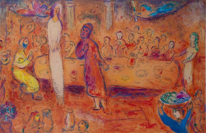 Mégaclès reconnait sa fille pedant le festin (Aus: Daphnis und Chloé)